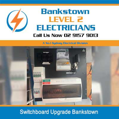 Open electrical switchboard showing meter and circuit breaker upgrade in Bankstown